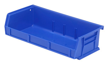 Bin, stacking or hanging, 11"W x 5-3/8"D x 3"H, Blue, Blue, Polypropylene, QUS232BLCS