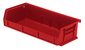 Bin, stacking or hanging, 11"W x 5-3/8"D x 3"H, Red, Red, Polypropylene, QUS232RD