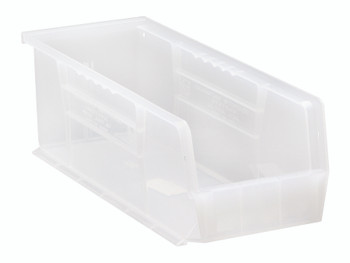 Bin, stacking or hanging, 5-1/2"W x 14-3/4"D x 5"H, Clear, Clear, Polypropylene, QUS234CL