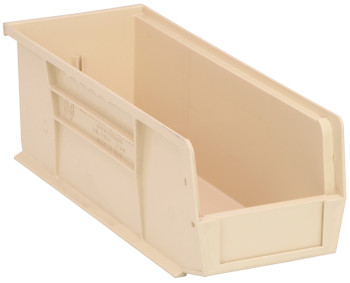 Bin, stacking or hanging, 5-1/2"W x 14-3/4"D x 5"H, Ivory, Ivory, Polypropylene, QUS234IV