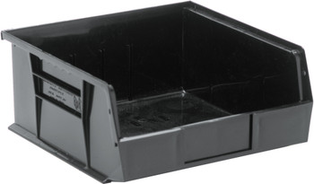 Bin, stacking or hanging, 11"W x 10-7/8"D x 5"H, Black, Black, Recycled PP, QUS235BRCS