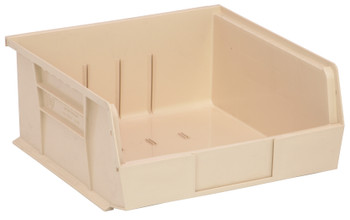 Bin, stacking or hanging, 11"W x 10-7/8"D x 5"H, Ivory, Ivory, Polypropylene, QUS235IV