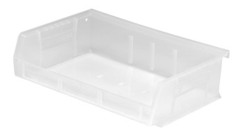 Bin, stacking or hanging, 11"W x 7-3/8"D x 3"H, Clear, Clear, Polypropylene, QUS236CLCS
