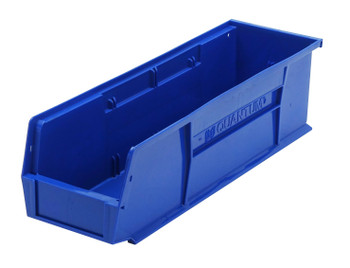 Bin, stacking or hanging, 5-1/2"W x 18"D x 5"H, Blue, Blue, Polypropylene, QUS238BLCS