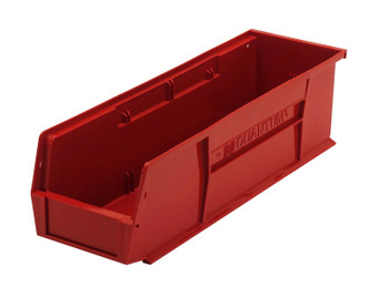 Bin, stacking or hanging, 5-1/2"W x 18"D x 5"H, Red, Red, Polypropylene, QUS238RD