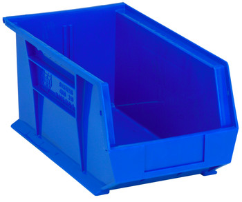 Bin, stacking or hanging, 8-1/4"W x 14-3/4"D x 7"H, Blue, Blue, Polypropylene, QUS240BLCS