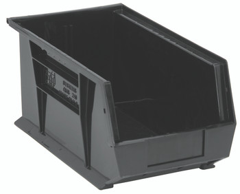 Bin, stacking or hanging, conductive, Black, Black, ESD, QUS240CO