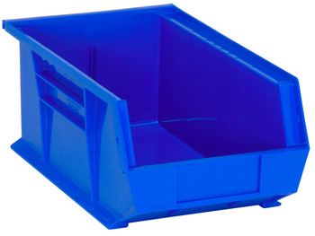 Bin, stacking or hanging, 8-1/4"W x 13-5/8"D x 6"H, Blue, Blue, Polypropylene, QUS241BLCS