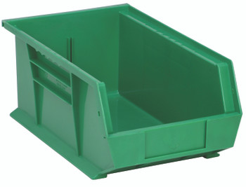 Bin, stacking or hanging, 8-1/4"W x 13-5/8"D x 6"H, Green, Green, Polypropylene, QUS241GNCS