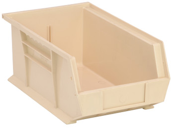 Bin, stacking or hanging, 8-1/4"W x 13-5/8"D x 6"H, Ivory, Ivory, Polypropylene, QUS241IVCS