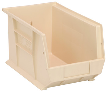 Bin, stacking or hanging, 8-1/4"W x 13-5/8"D x 8"H, Ivory, Ivory, Polypropylene, QUS242IVCS