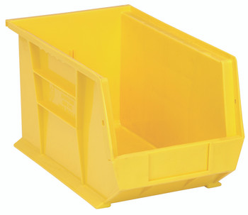 Bin, stacking or hanging, 8-1/4"W x 13-5/8"D x 8"H, Yellow, Yellow, Polypropylene, QUS242YL