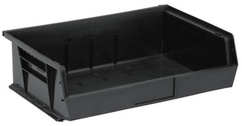 Bin, stacking or hanging, 16-1/2"W x 10-7/8"D x 5"H, Black, Black, Recycled PP, QUS245BRCS