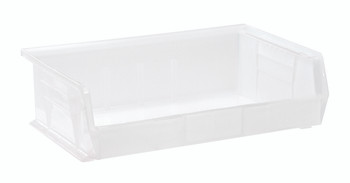 Bin, stacking or hanging, 16-1/2"W x 10-7/8"D x 5"H, Clear, Clear, Polypropylene, QUS245CLCS