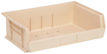 Bin, stacking or hanging, 16-1/2"W x 10-7/8"D x 5"H, Ivory, Ivory, Polypropylene, QUS245IVCS