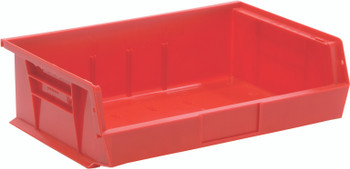 Bin, stacking or hanging, 16-1/2"W x 10-7/8"D x 5"H, Red, Red, Polypropylene, QUS245RDCS