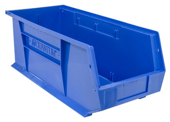 Bin, stacking or hanging, 8-1/4"W x 18"D x 7"H, Blue, Blue, Polypropylene, QUS248BL