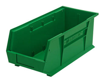 Bin, stacking or hanging, 8-1/4"W x 18"D x 7"H, Green, Green, Polypropylene, QUS248GN