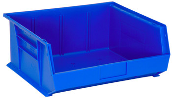 Bin, stacking or hanging, 16-1/2"W x 14-3/4"D x 7"H, Blue, Blue, Polypropylene, QUS250BL