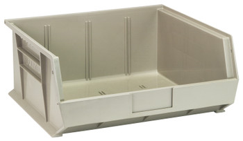 Bin, stacking or hanging, 16-1/2"W x 14-3/4"D x 7"H, Stone, Stone, Polypropylene, QUS250SNCS