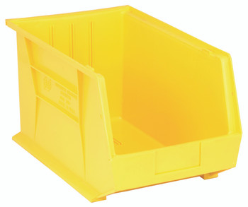 Bin, stacking or hanging, 11"W x 18"D x 10"H, Yellow, Yellow, Polypropylene, QUS260YLCS