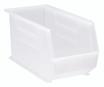 Bin, stacking or hanging, 8-1/4"W x 18"D x 9"H, Clear, Clear, Polypropylene, QUS265CL