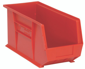 Bin, stacking or hanging, 8-1/4"W x 18"D x 9"H, Red, Red, Polypropylene, QUS265RDCS