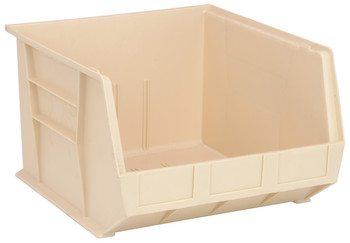 Bin, stacking or hanging, 16-1/2"W x 18"D x 11"H, Ivory, Ivory, Polypropylene, QUS270IV
