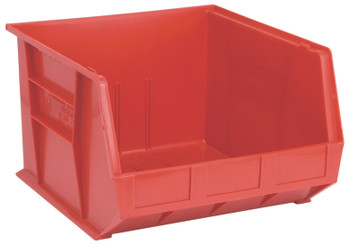 Bin, stacking or hanging, 16-1/2"W x 18"D x 11"H, Red, Red, Polypropylene, QUS270RD