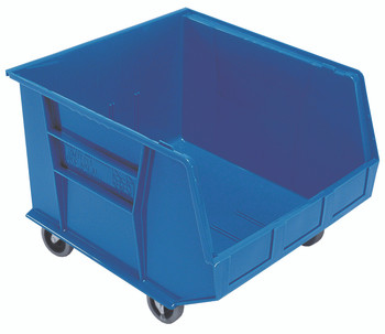 Bin, stacking or hanging, 16-1/2"W x 18"D x 14"H, Blue, Blue, Polypropylene, QUS275MOBBLCS