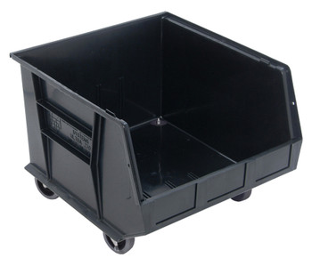 Bin, stacking or hanging, 16-1/2"W x 18"D x 14"H, Black, Black, Recycled PP, QUS275MOBBR