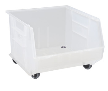 Bin, stacking or hanging, 16-1/2"W x 18"D x 14"H, Clear, Clear, Polypropylene, QUS275MOBCLCS