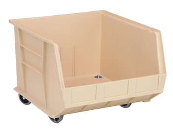 Bin, stacking or hanging, 16-1/2"W x 18"D x 14"H, Ivory, Ivory, Polypropylene, QUS275MOBIVCS