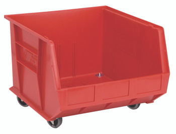 Bin, stacking or hanging, 16-1/2"W x 18"D x 14"H, Red, Red, Polypropylene, QUS275MOBRDCS