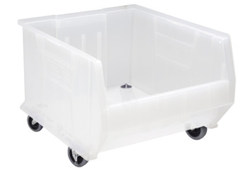 Hulk 24" Container, mobile, 23-7/8"L x 18-1/4"W x 15"H, Clear, Clear, Polypropylene, QUS965MOBCL