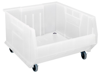 Hulk 24" Container, mobile, 23-7/8"L x 22-1/2"W x 15"H, Clear, Clear, Polypropylene, QUS967MOBCL