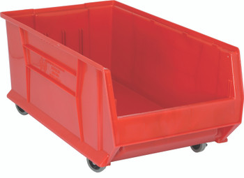Hulk 30" Container, mobile, 29-7/8"L x 16-1/2"W x 14"H, Red, Red, Polypropylene, QUS984MOBRD