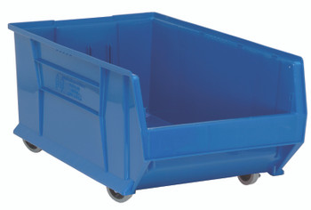 Hulk 30" Container, mobile, 29-7/8"L x 18-1/4"W x 15"H, Blue, Blue, Polypropylene, QUS985MOBBL