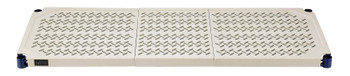 Shelf, open grid, 600 lb. capacity per shelf, Blue/Tan, 0, CarbonSteel/Polymer, RP2472E