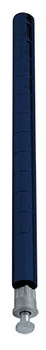 Post, 63"H, blue epoxy antimicrobial finish, Blue/Tan, 0, CarbonSteel/Polymer, RP63E