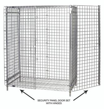 Security Door kit, 60"W x 21"D, includes: (1) security door and (1) security door mounting bracket, Chrome, 0, Carbon Steel, SD60-21C