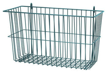Store Grid Basket, 17-3/8"W x 7-1/2"D x 10"H, green epoxy antimicrobial finish, Epoxy Coated, Green, 0, Carbon Steel, SG-B17710P