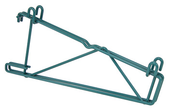 Store Grid Shelf Support Bracket, double, for use with 14"W shelves, Epoxy Coated, Green, 0, Carbon Steel, SG-CD14P