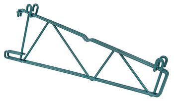 Store Grid Shelf Support Bracket, double, for use with 18"W shelves, Epoxy Coated, Green, 0, Carbon Steel, SG-CD18P