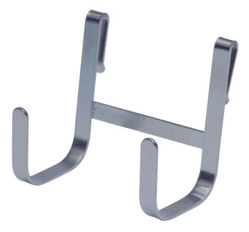 Store Grid Large Double Hook, 4-1/4"W x 2-1/2"D x 3-3/4"H, gray epoxy antimicrobial finish, Epoxy Coated, Gray, 0, Carbon Steel, SG-HOOKDBGY