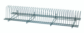Store Grid Tray Drying Rack, 14"D x 34-1/2"L x 11-1/4"H, green epoxy antimicrobial finish, Epoxy Coated, Green, 0, Carbon Steel, SG-TDR341410P
