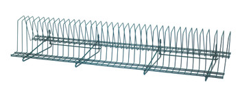 Store Grid Tray Drying Rack, 46-1/2"W x 14"D x 11-1/4"H, green epoxy antimicrobial finish, Epoxy Coated, Green, 0, Carbon Steel, SG-TDR461410P