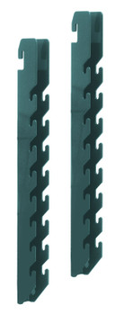 Store Grid Upright, 44"H, slotted every 1-1/2", Epoxy Coated, Green, 0, Carbon Steel, SG-U44P