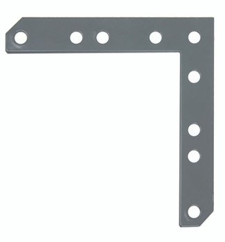 Louvered Panel Shelf Bracket, 90°, Gray, 0, Carbon Steel, SLP-BKT