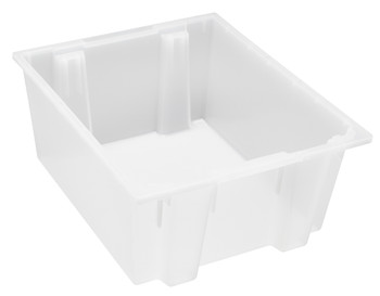 Stack and Nest Tote, 23-1/2"D x 19-1/2"W x 10"H, heavy duty, Clear, Clear, Polypropylene, SNT225CL